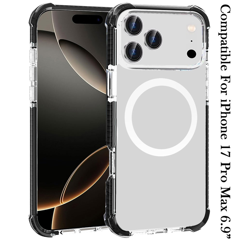 iPhone 17 Pro Max Magnetic Circle Case – Black - iPhone17accs