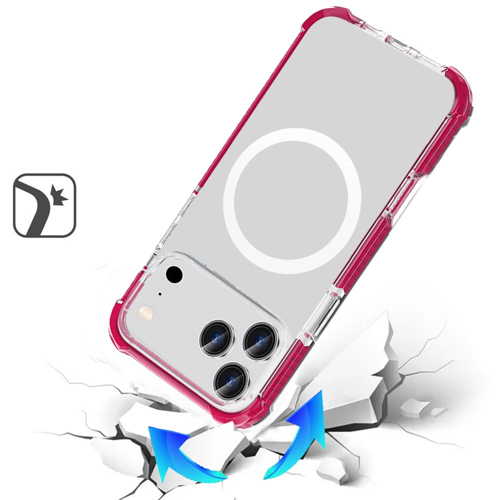 iPhone 17 Pro Max Magnetic Circle Case – Hot Pink - iPhone17accs