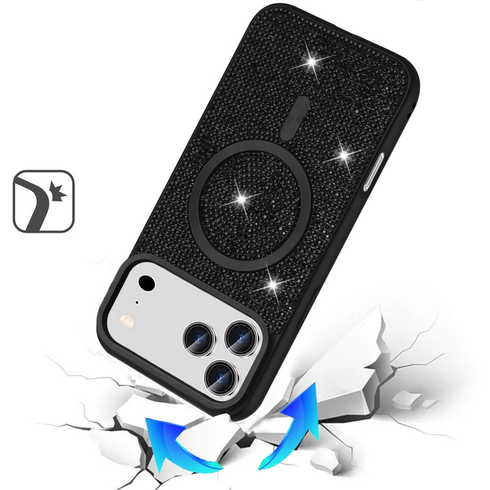 iPhone 17 Pro Max Magnetic Circle Case – Black - iPhone17accs