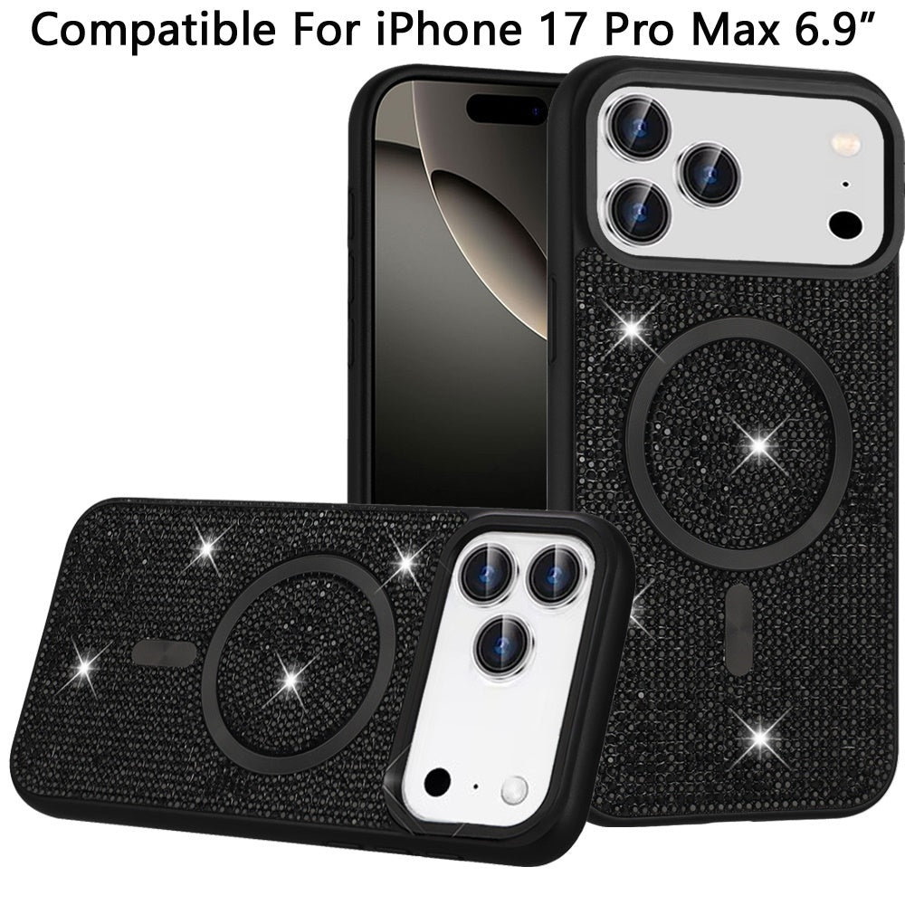 iPhone 17 Pro Max Magnetic Circle Case – Black - iPhone17accs