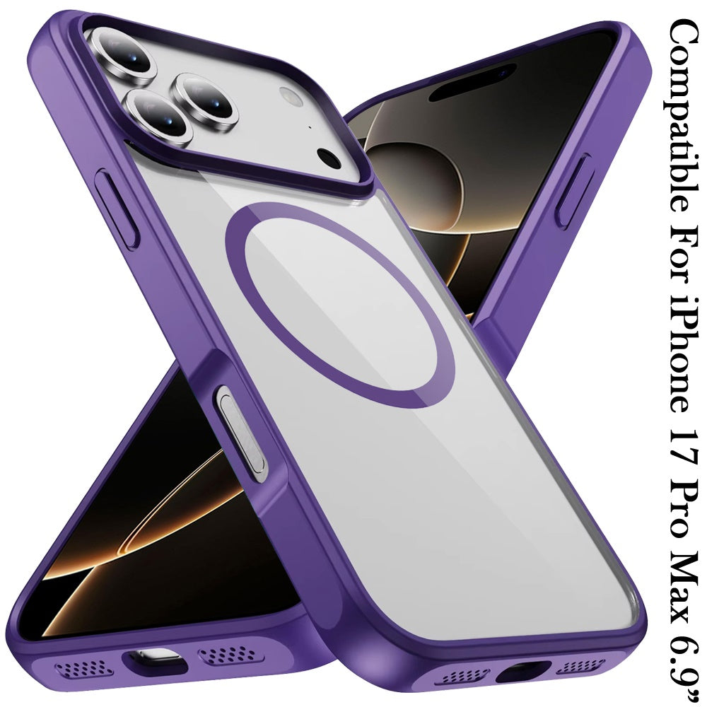iPhone 17 Pro Max Magnetic Circle Case – Dark Purple - iPhone17accs