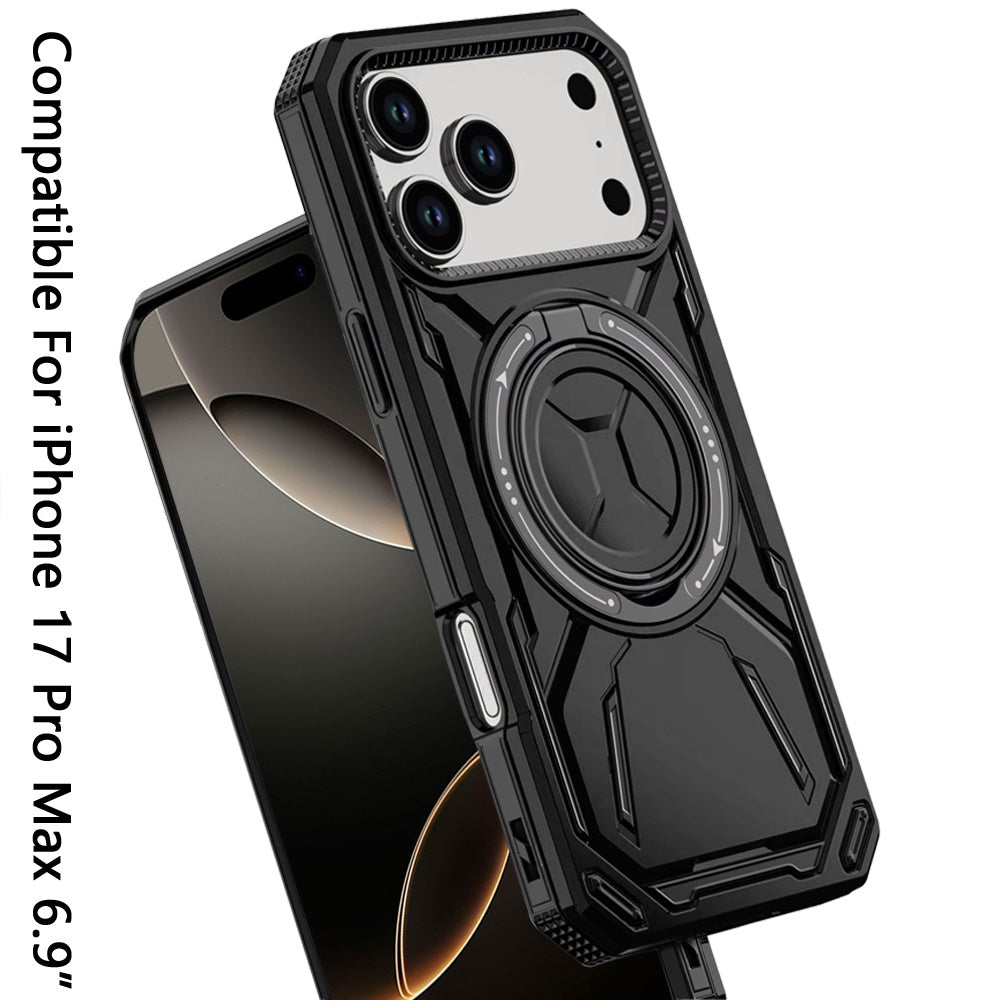 iPhone 17 Pro Max Magnetic Circle Case – Black - iPhone17accs