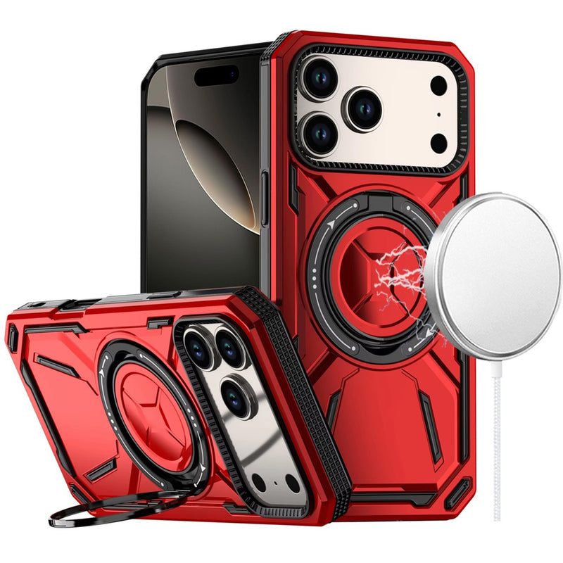 iPhone 17 Pro Max Magnetic Circle Case – Red - iPhone17accs