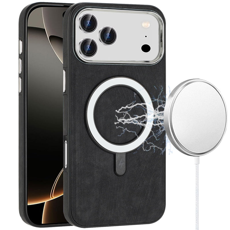 iPhone 17 Pro Max Magnetic Circle Case – Black - iPhone17accs