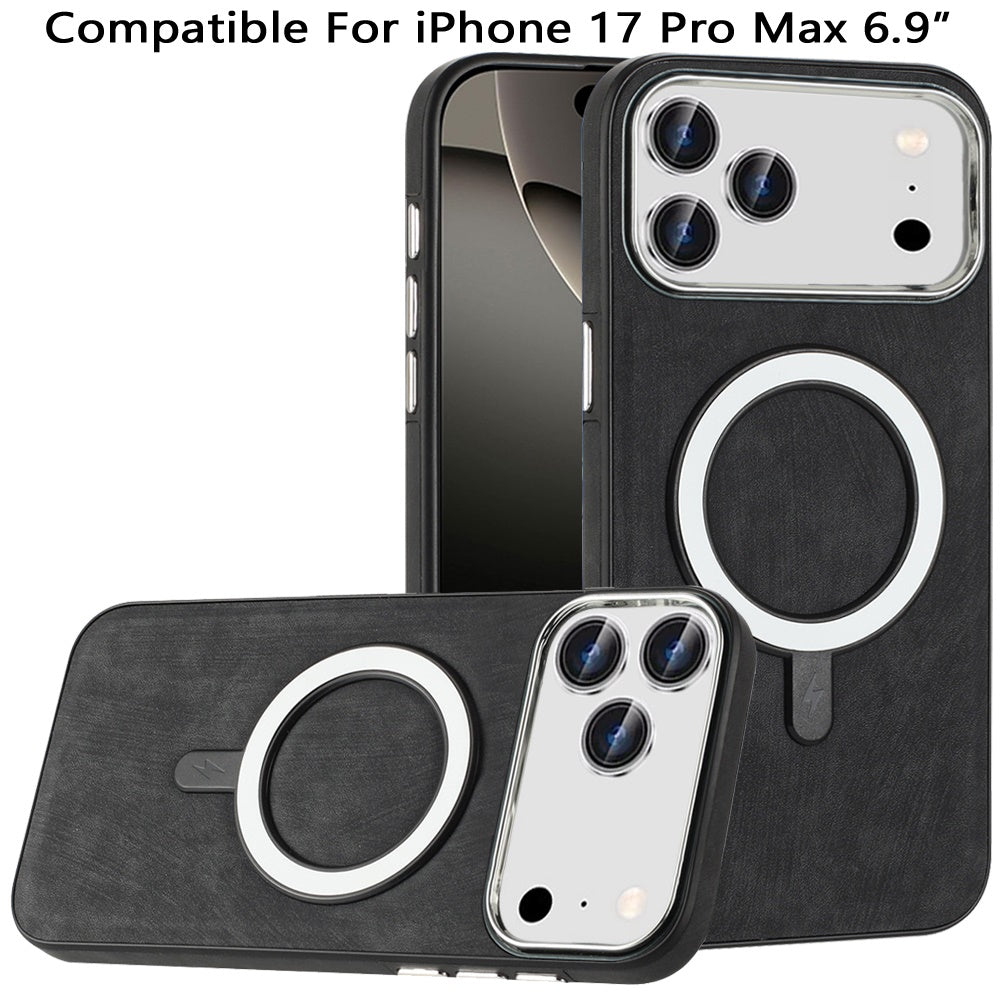 iPhone 17 Pro Max Magnetic Circle Case – Black - iPhone17accs