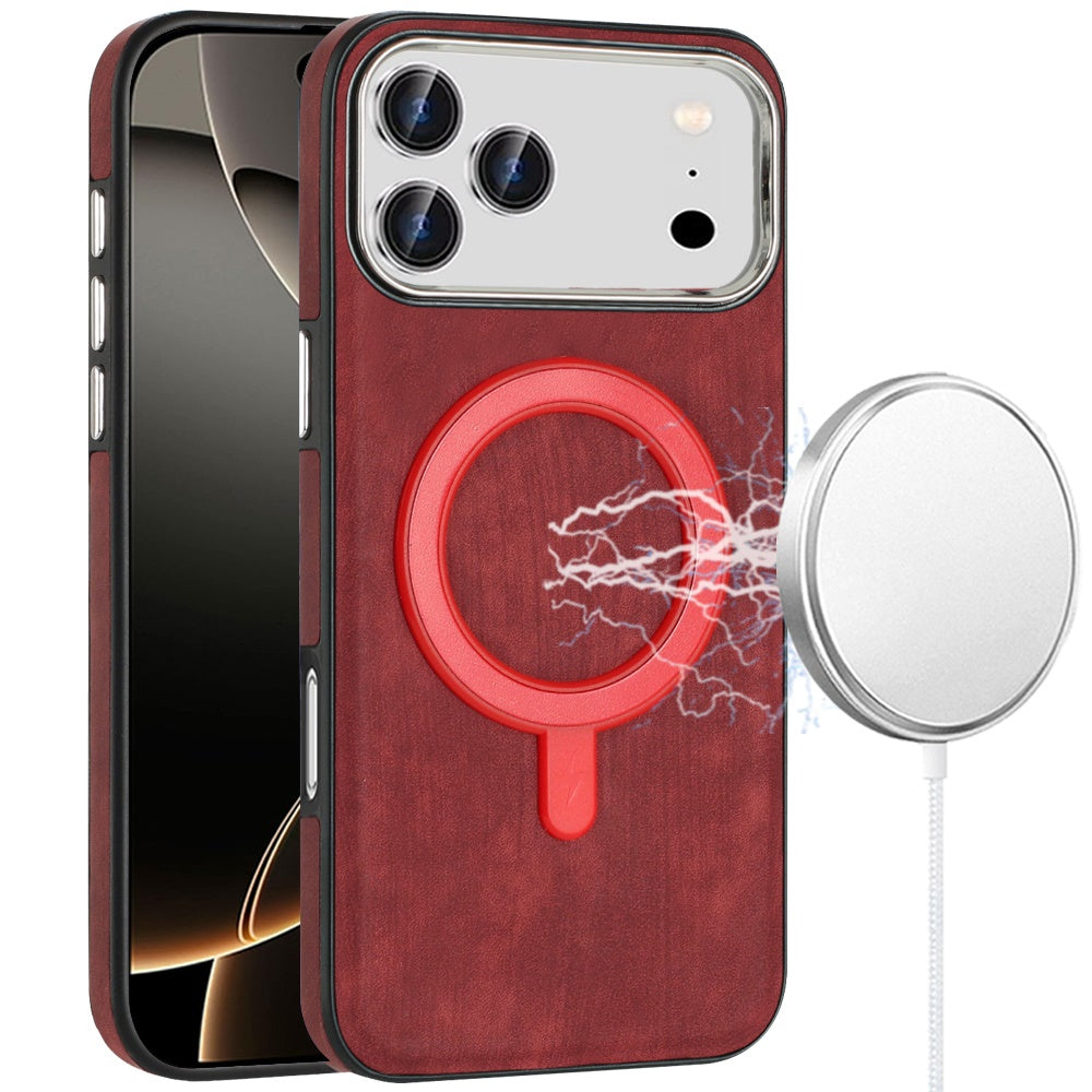 iPhone 17 Pro Max Magnetic Circle Case – Red - iPhone17accs