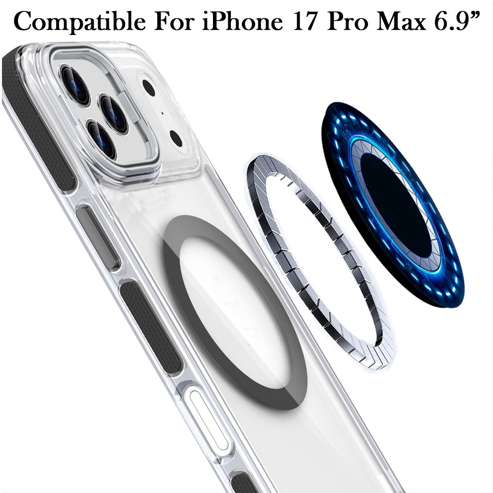 iPhone 17 Pro Max Magnetic Circle Case – Black - iPhone17accs