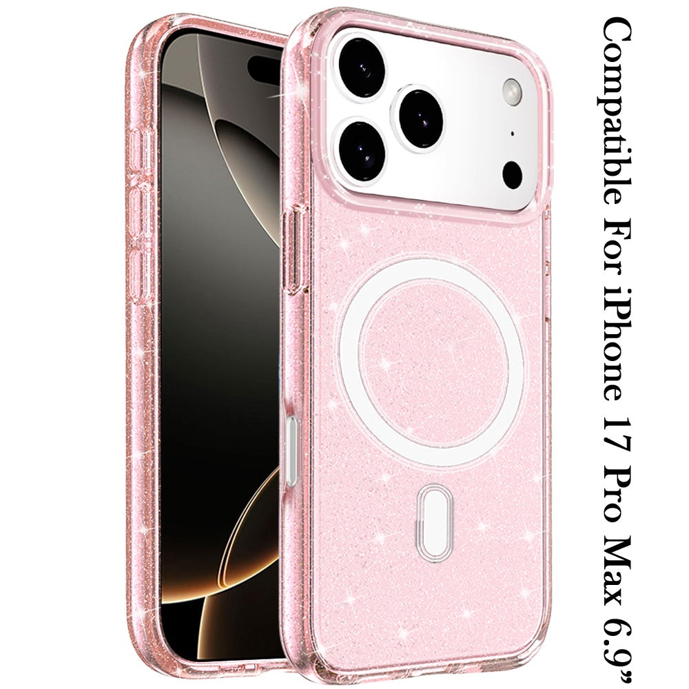 iPhone 17 Pro Max Magnetic Circle Case – Pink - iPhone17accs