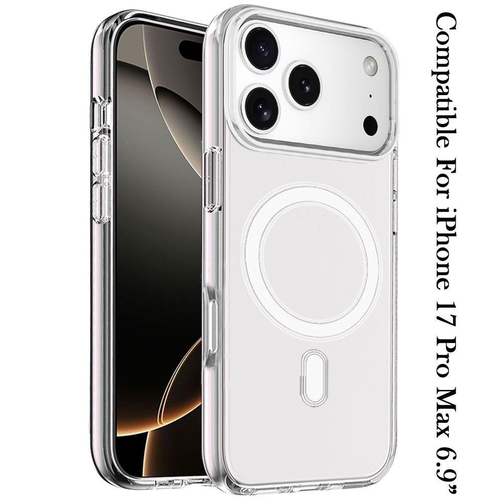 iPhone 17 Pro Max Magnetic Circle Case – Clear - iPhone17accs
