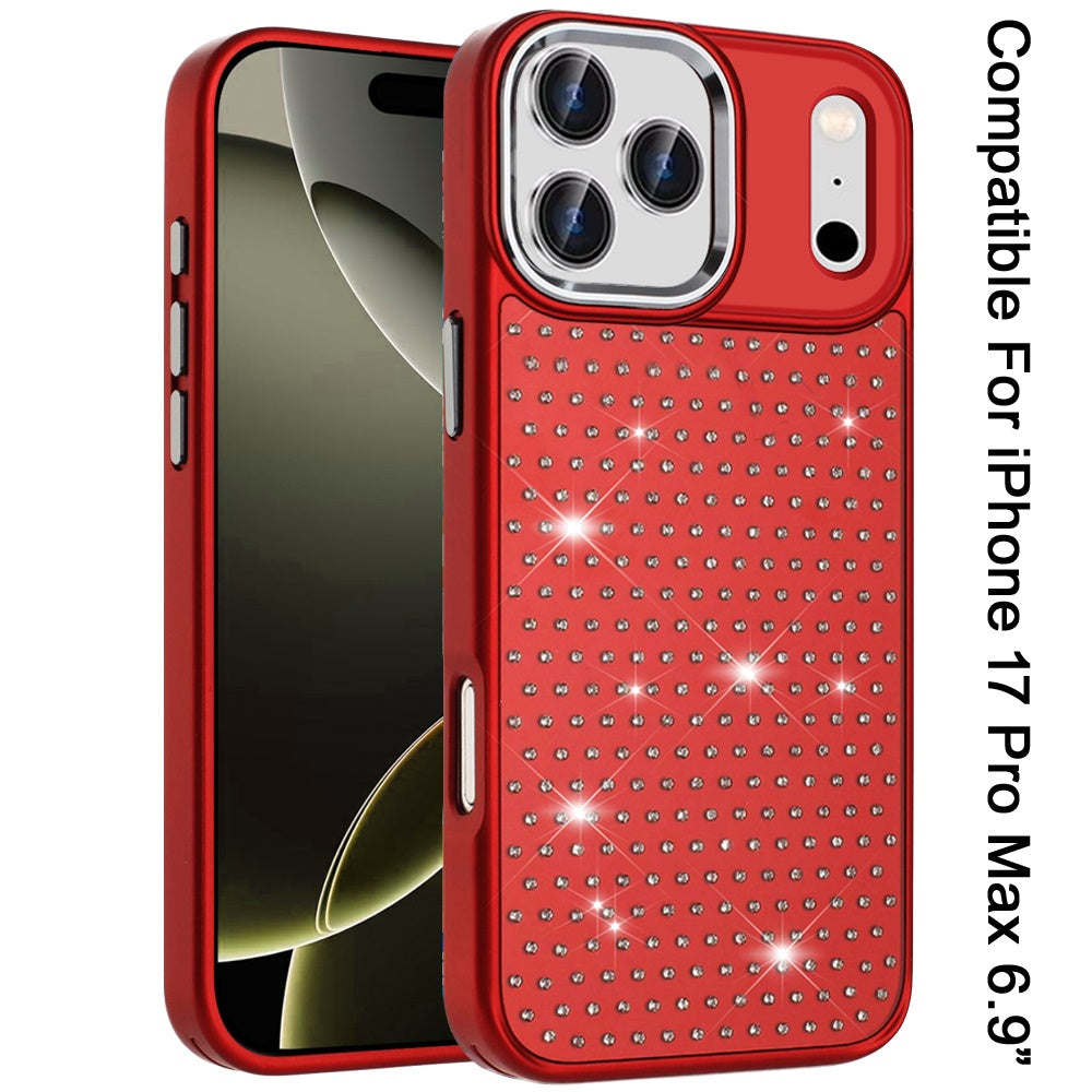iPhone 17 Pro Max Chrome Case – Red - iPhone17accs