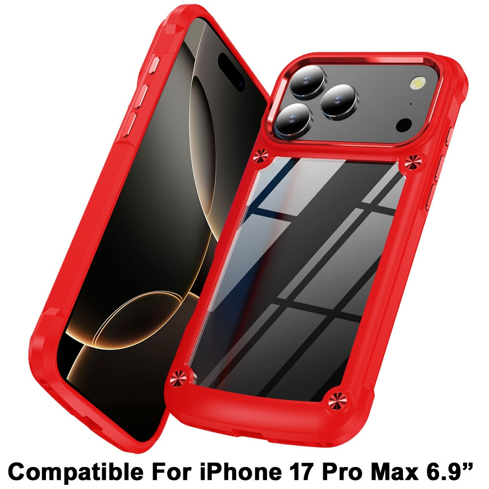 iPhone 17 Pro Max Metal Case – Red - iPhone17accs