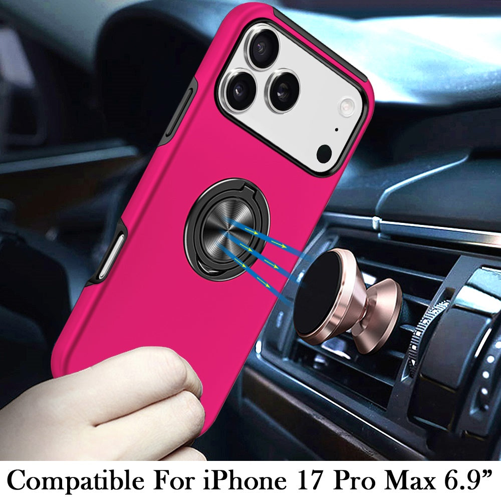 iPhone 17 Pro Max Magnetic Circle Case – Hot Pink - iPhone17accs