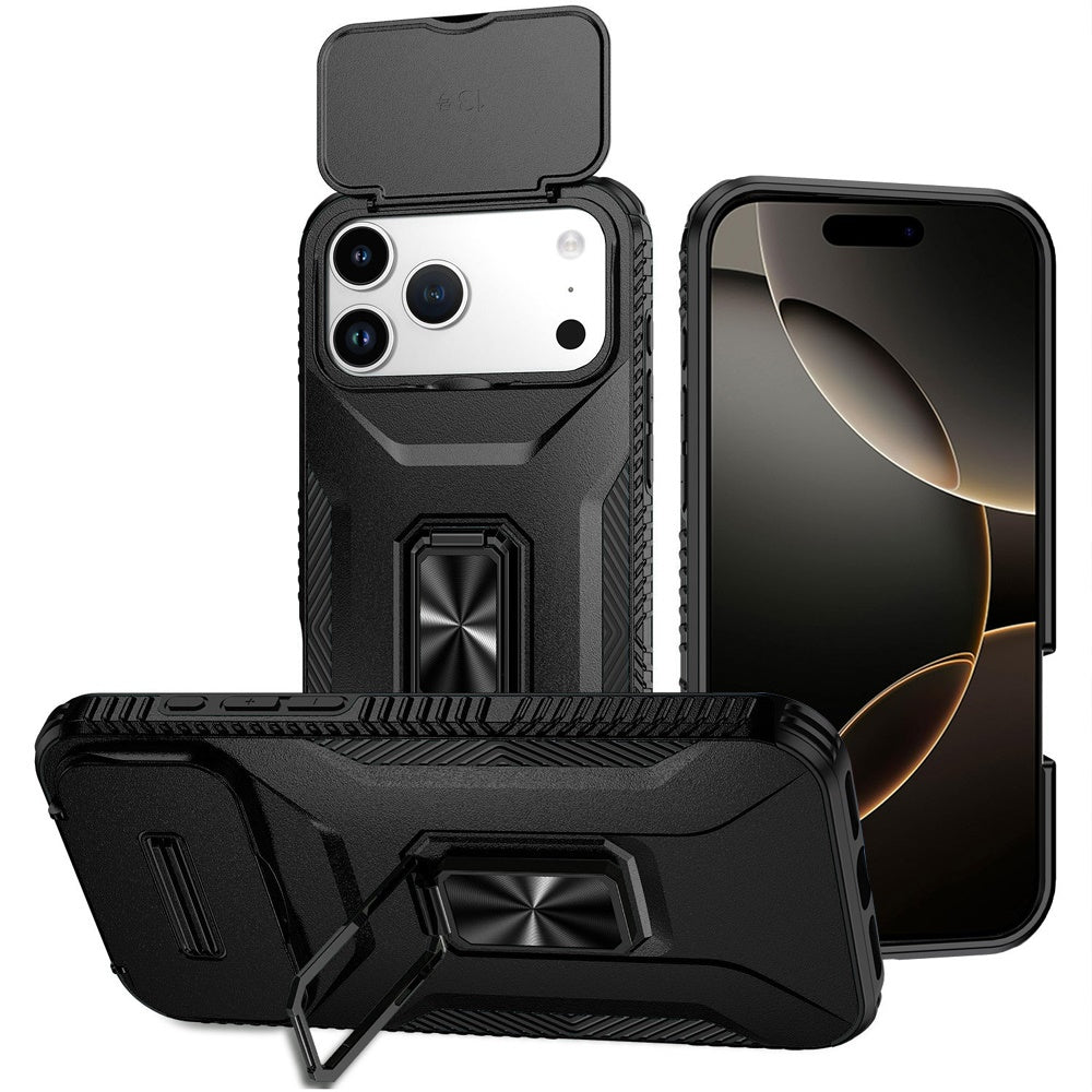iPhone 17 Pro Max Magnetic Circle Case – Black - iPhone17accs
