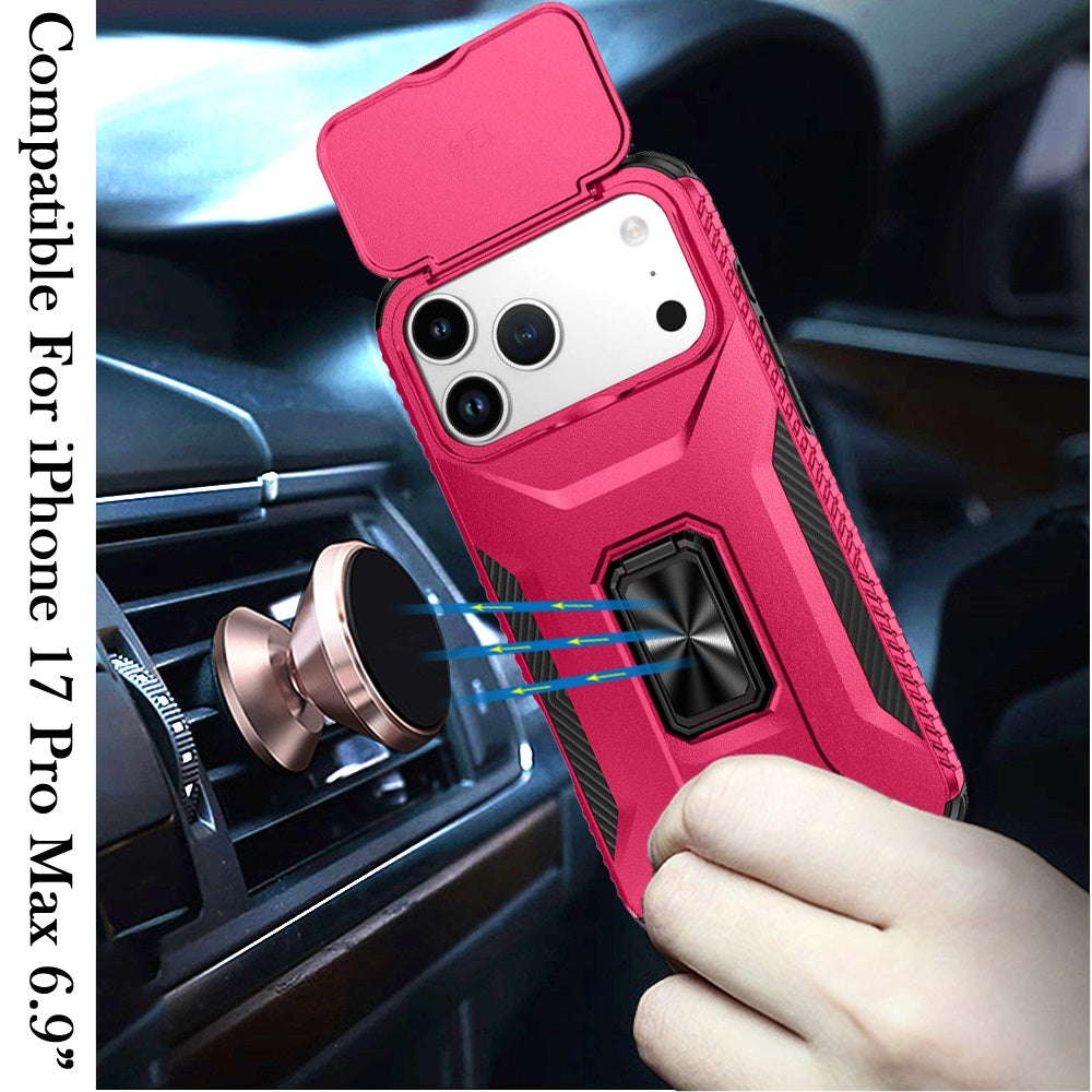 iPhone 17 Pro Max Magnetic Circle Case – Hot Pink - iPhone17accs