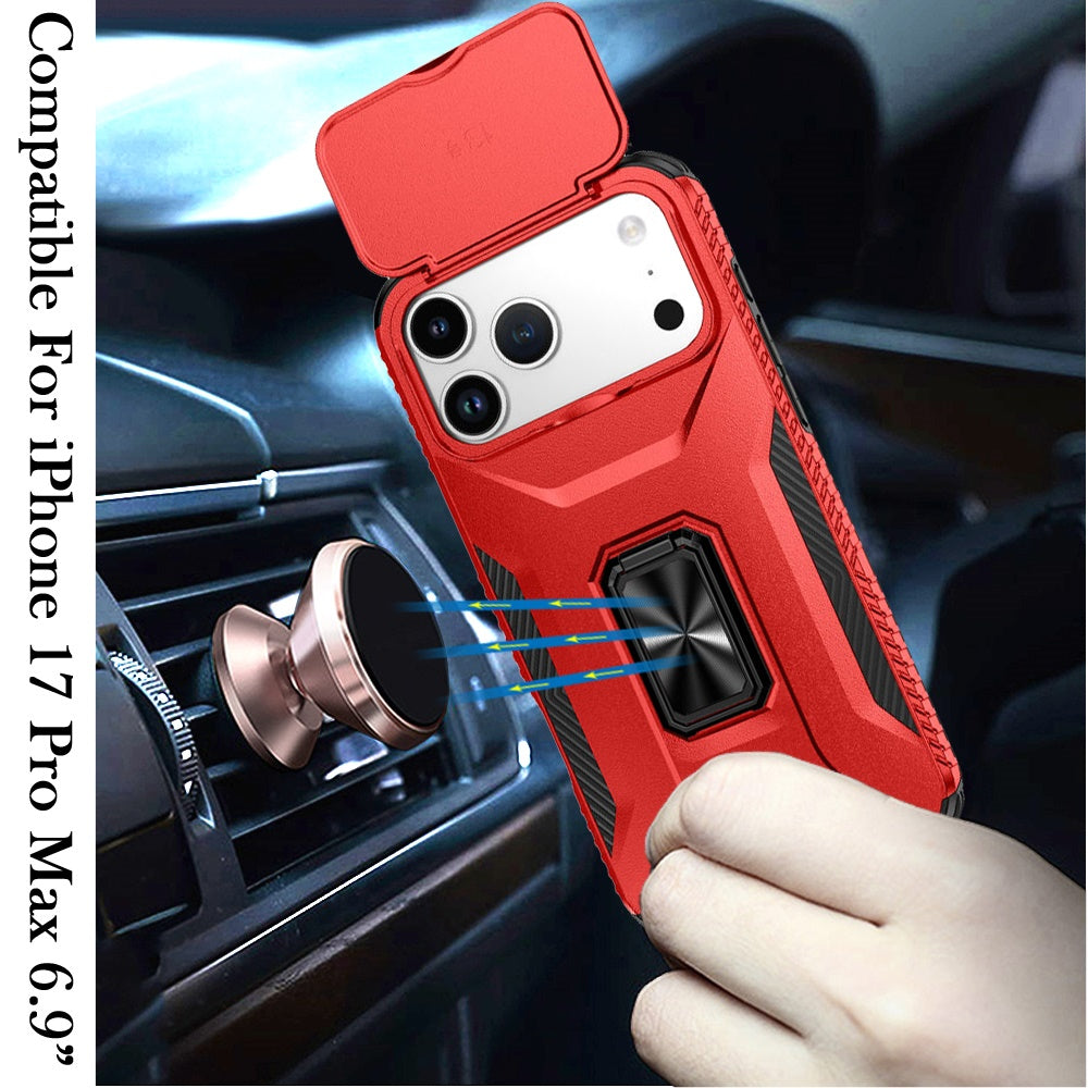 iPhone 17 Pro Max Magnetic Circle Case – Red - iPhone17accs