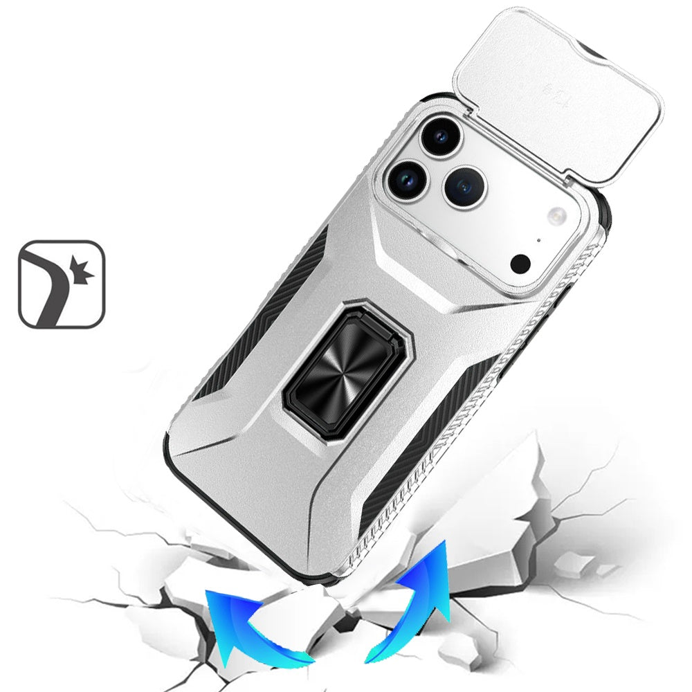 iPhone 17 Pro Max Magnetic Circle Case – Silver - iPhone17accs