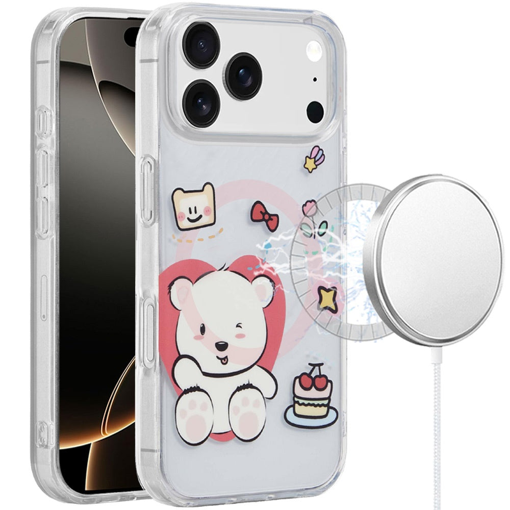 iPhone 17 Pro Max Magnetic Circle Case – Bear Cute - iPhone17accs