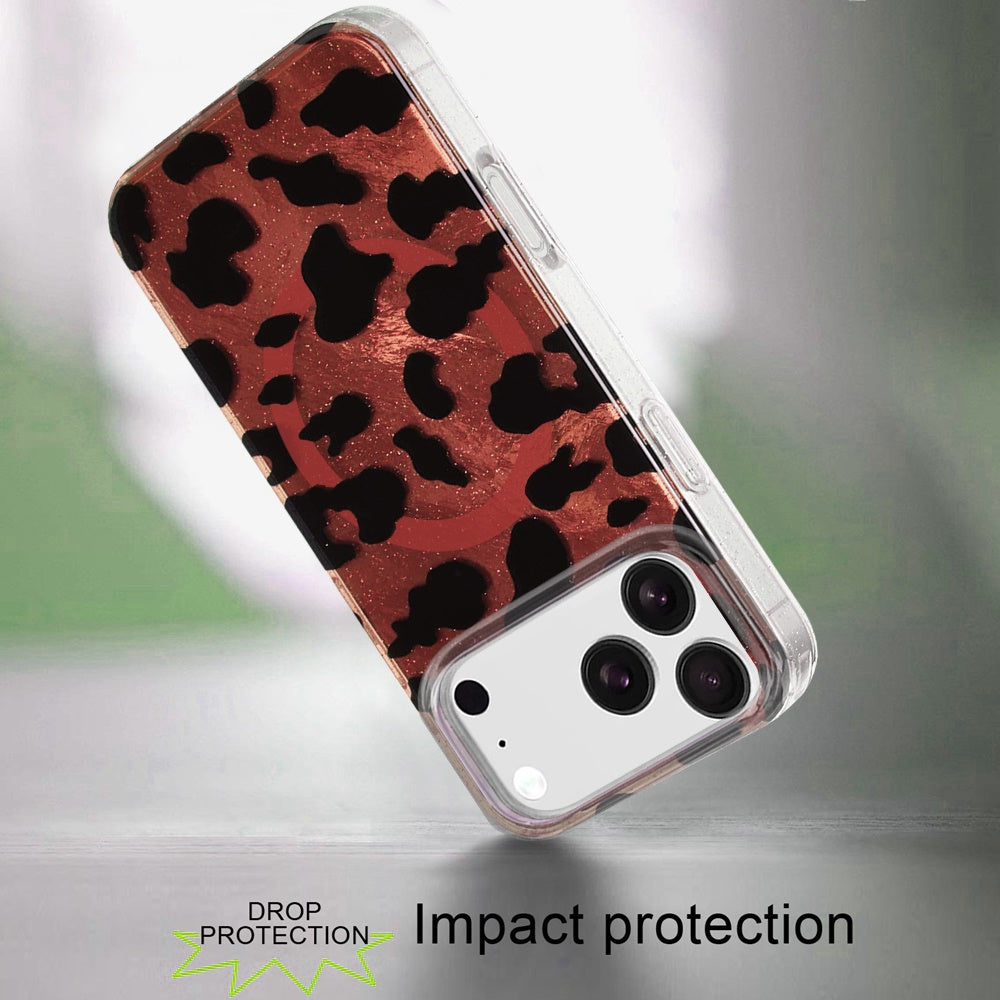 iPhone 17 Pro Max Magnetic Circle Case – Beauty Leopard - iPhone17accs
