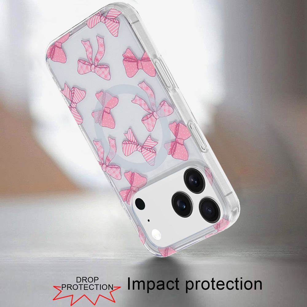 iPhone 17 Pro Max Magnetic Circle Case – Bow Knot - iPhone17accs