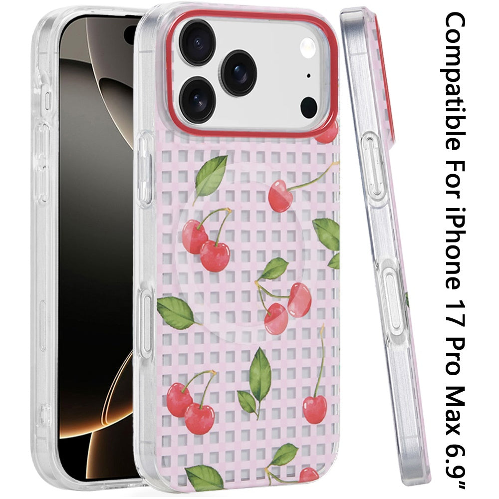 iPhone 17 Pro Max Magnetic Circle Case – Cherry - iPhone17accs