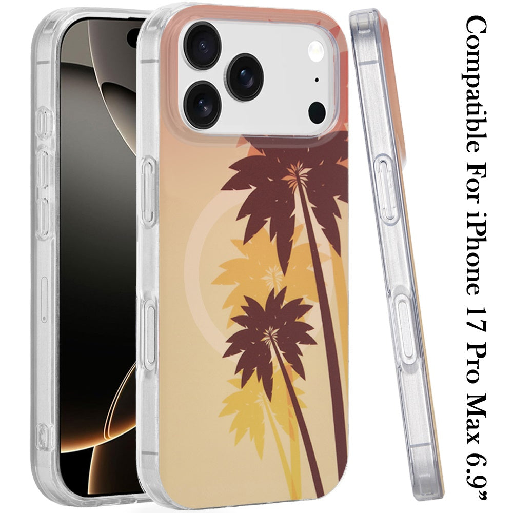 iPhone 17 Pro Max Magnetic Circle Case – Coconut Palm - iPhone17accs