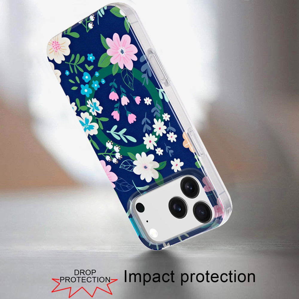 iPhone 17 Pro Max Magnetic Circle Case – Galaxy Floral - iPhone17accs