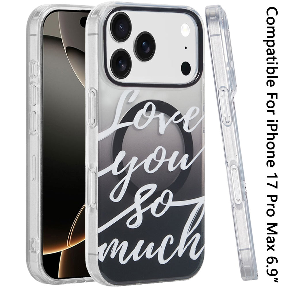 iPhone 17 Pro Max Magnetic Circle Case – Love You So Much - iPhone17accs