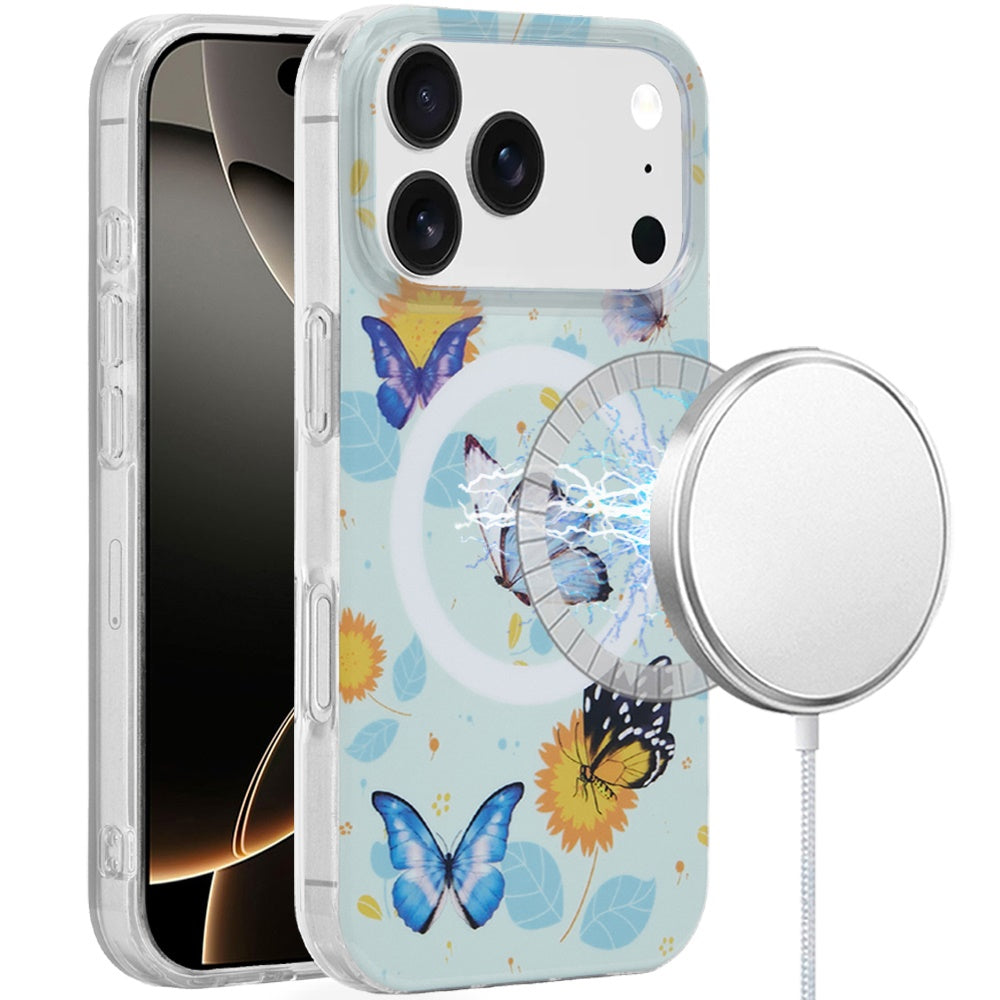 iPhone 17 Pro Max Magnetic Circle Case – Mulitcolor Floral - iPhone17accs