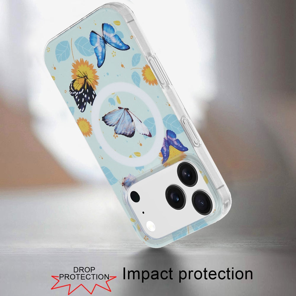 iPhone 17 Pro Max Magnetic Circle Case – Mulitcolor Floral - iPhone17accs