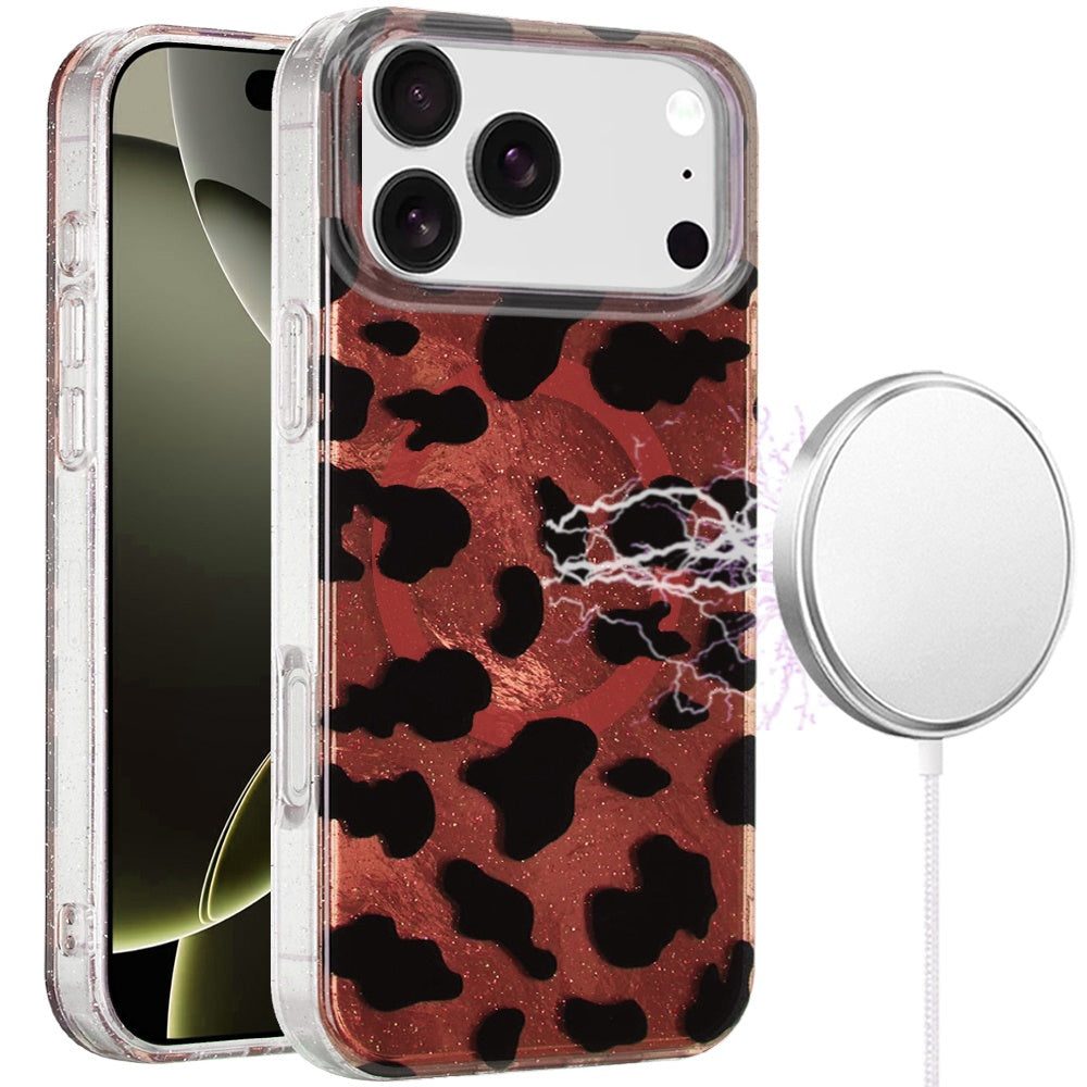 iPhone 17 Pro Magnetic Circle Case – Beauty Leopard - iPhone17accs