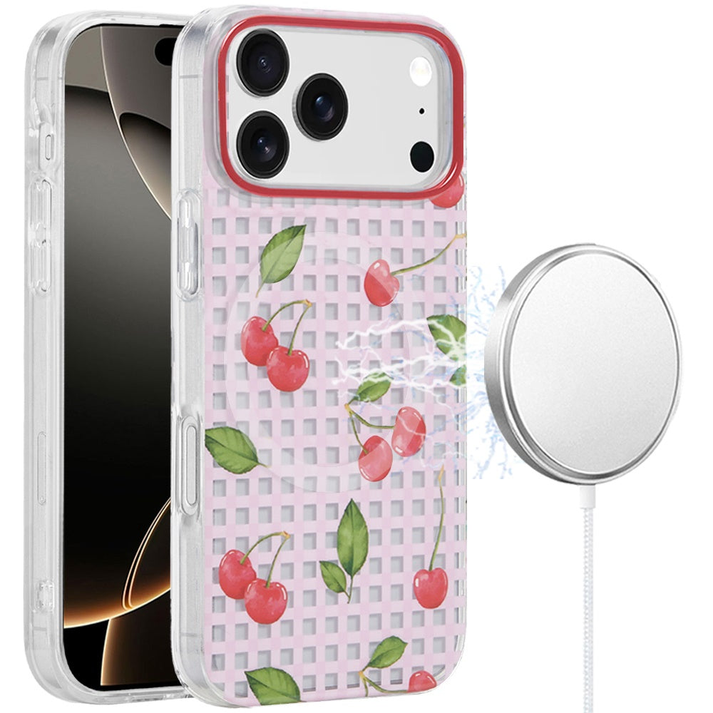 iPhone 17 Pro Magnetic Circle Case – Cherry - iPhone17accs