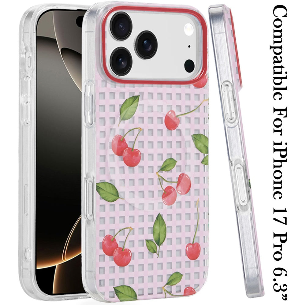 iPhone 17 Pro Magnetic Circle Case – Cherry - iPhone17accs