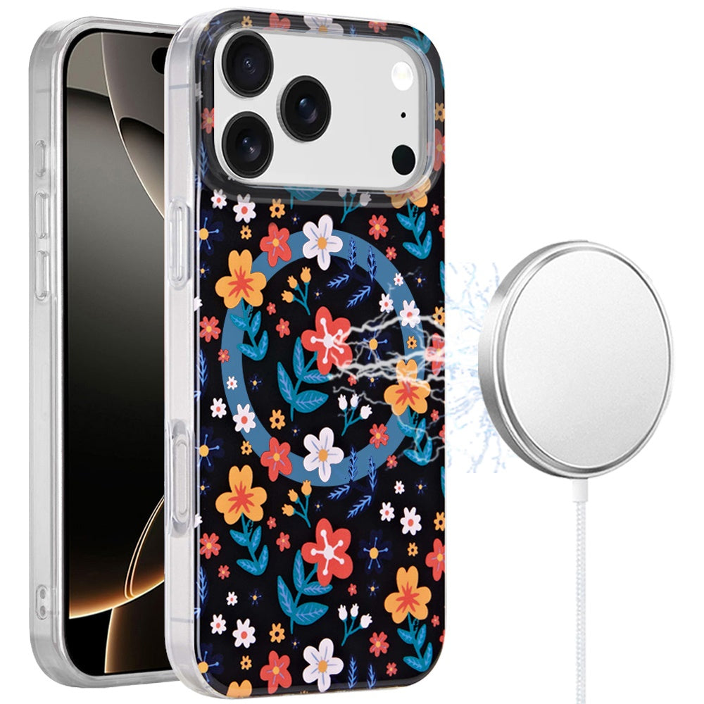 iPhone 17 Pro Magnetic Circle Case – Nightly Floral - iPhone17accs