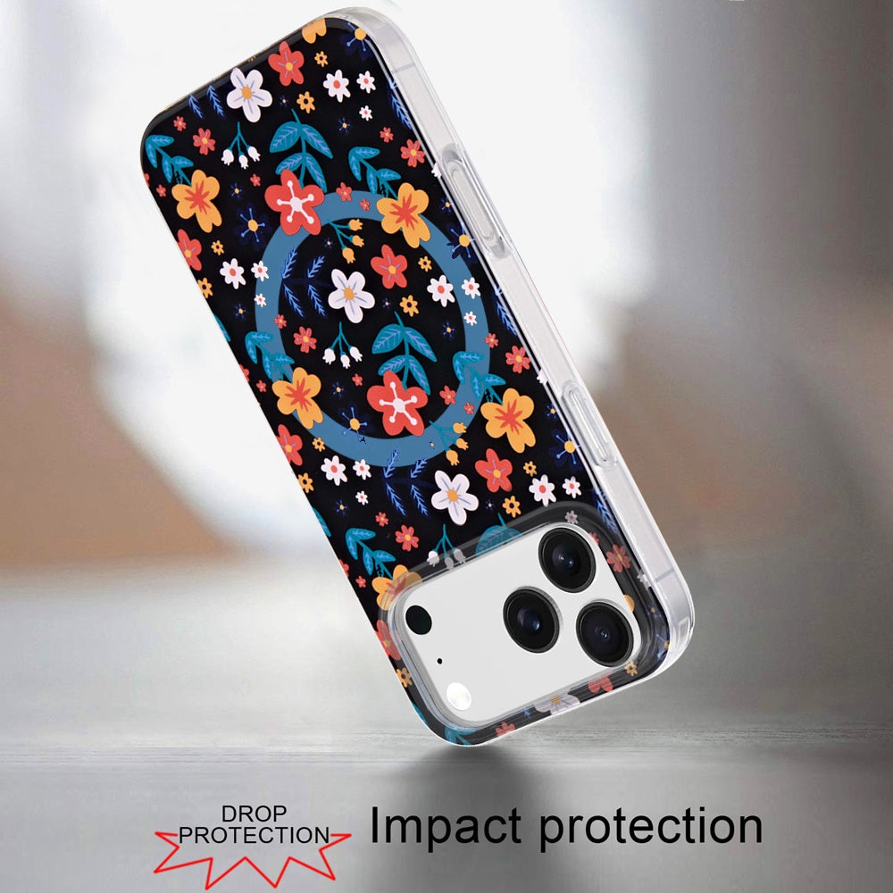 iPhone 17 Pro Magnetic Circle Case – Nightly Floral - iPhone17accs