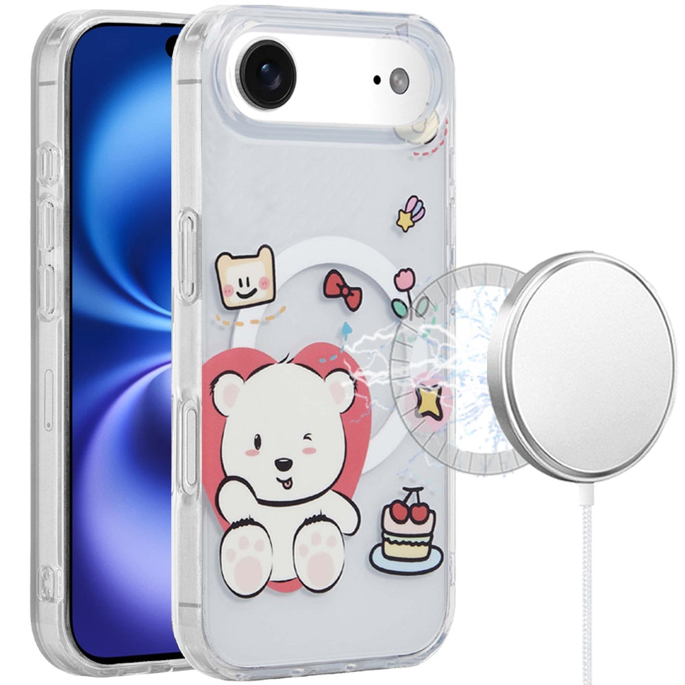 iPhone 17 Air Magnetic Circle Case – Bear Cute - iPhone17accs