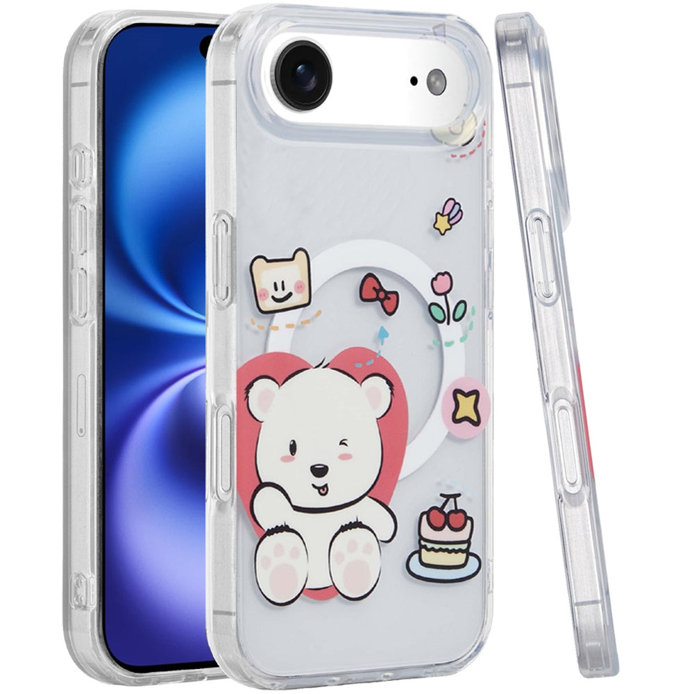 iPhone 17 Air Magnetic Circle Case – Bear Cute - iPhone17accs