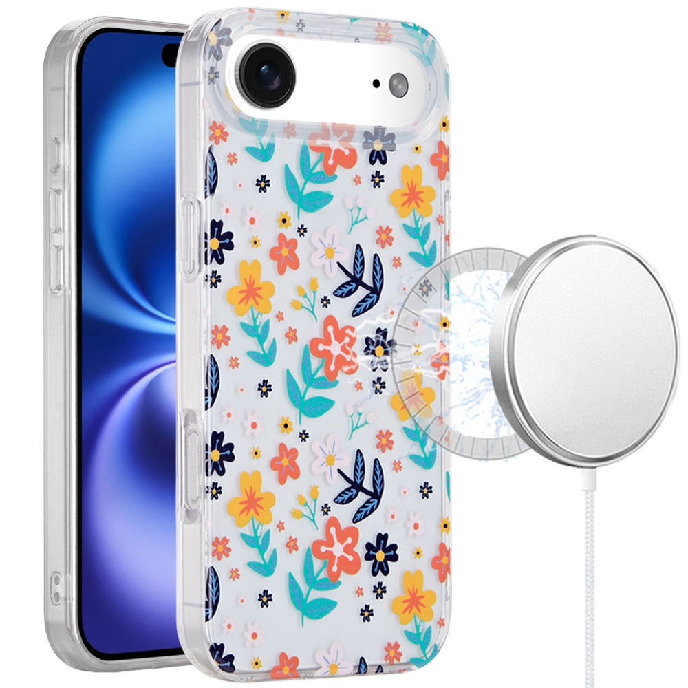 iPhone 17 Air Magnetic Circle Case – Colorful Floral - iPhone17accs