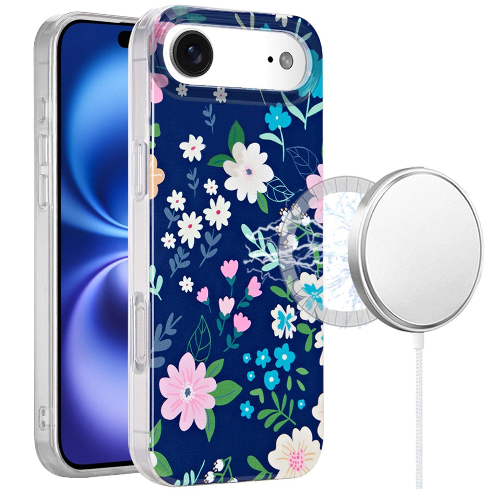 iPhone 17 Air Magnetic Circle Case – Galaxy Floral - iPhone17accs