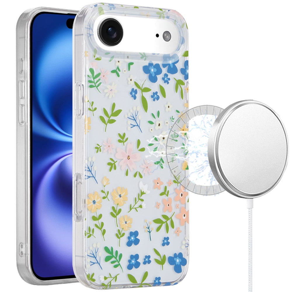 iPhone 17 Air Magnetic Circle Case – Mulitcolor Floral - iPhone17accs