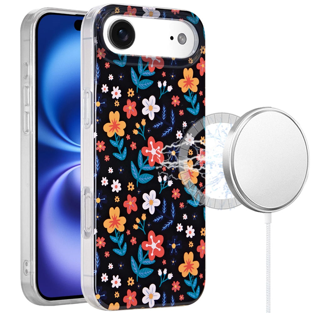 iPhone 17 Air Magnetic Circle Case – Nightly Floral - iPhone17accs
