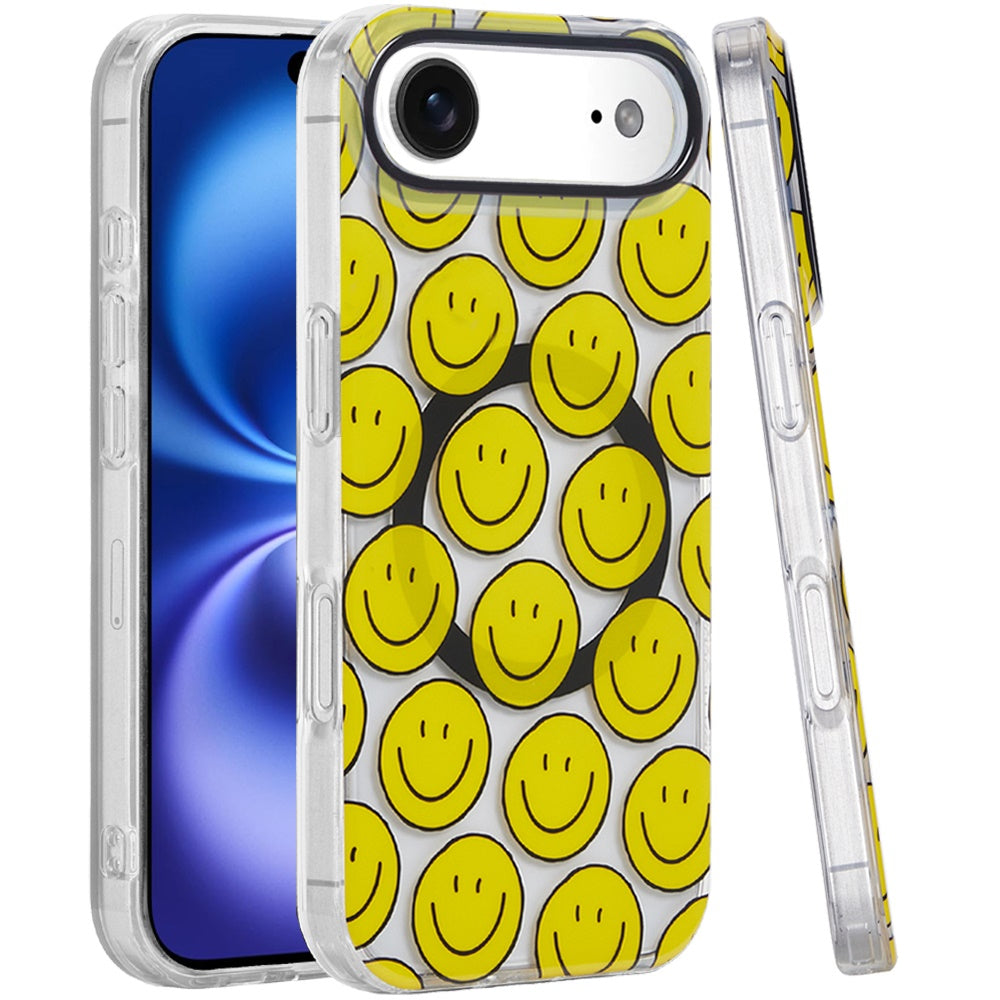 iPhone 17 Air Magnetic Circle Case – Smiley Faces - iPhone17accs