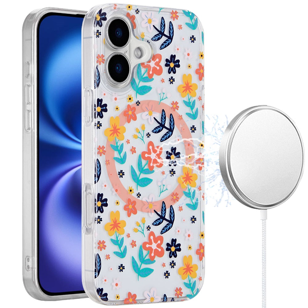 iPhone 17 Magnetic Circle Case – Colorful Floral - iPhone17accs