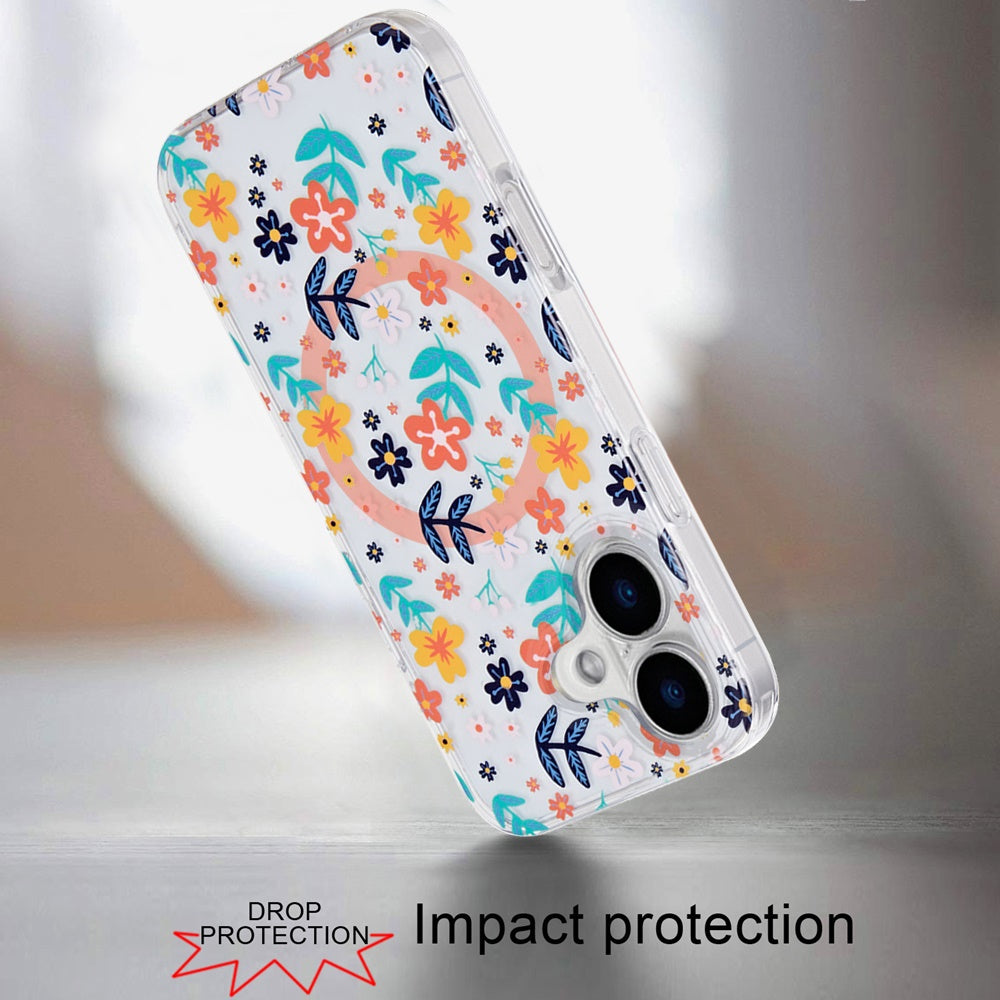iPhone 17 Magnetic Circle Case – Colorful Floral - iPhone17accs