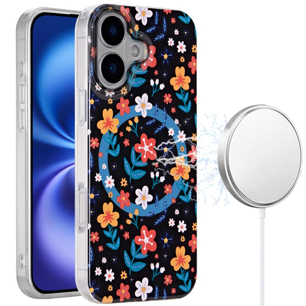 iPhone 17 Magnetic Circle Case – Nightly Floral - iPhone17accs