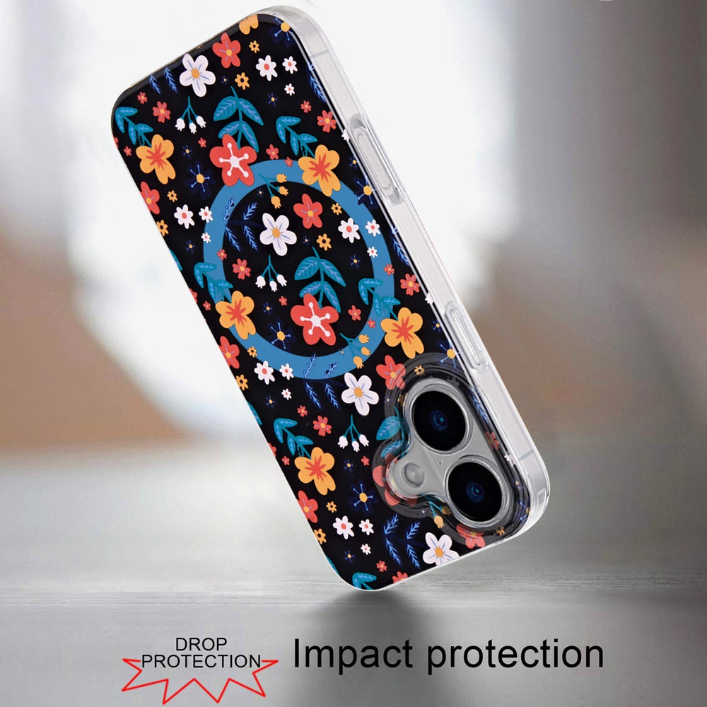 iPhone 17 Magnetic Circle Case – Nightly Floral - iPhone17accs