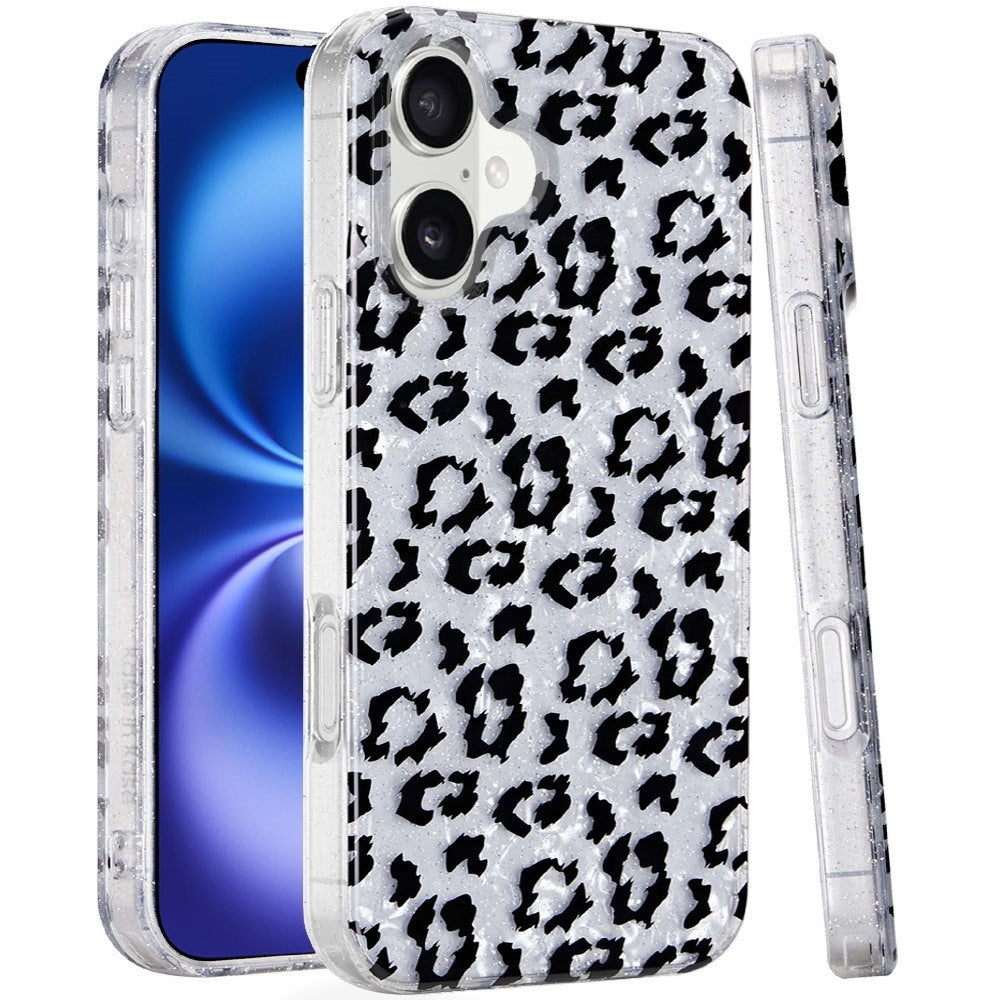 iPhone 17 Magnetic Circle Case – Silver Leopard - iPhone17accs