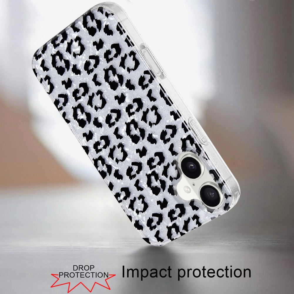 iPhone 17 Magnetic Circle Case – Silver Leopard - iPhone17accs