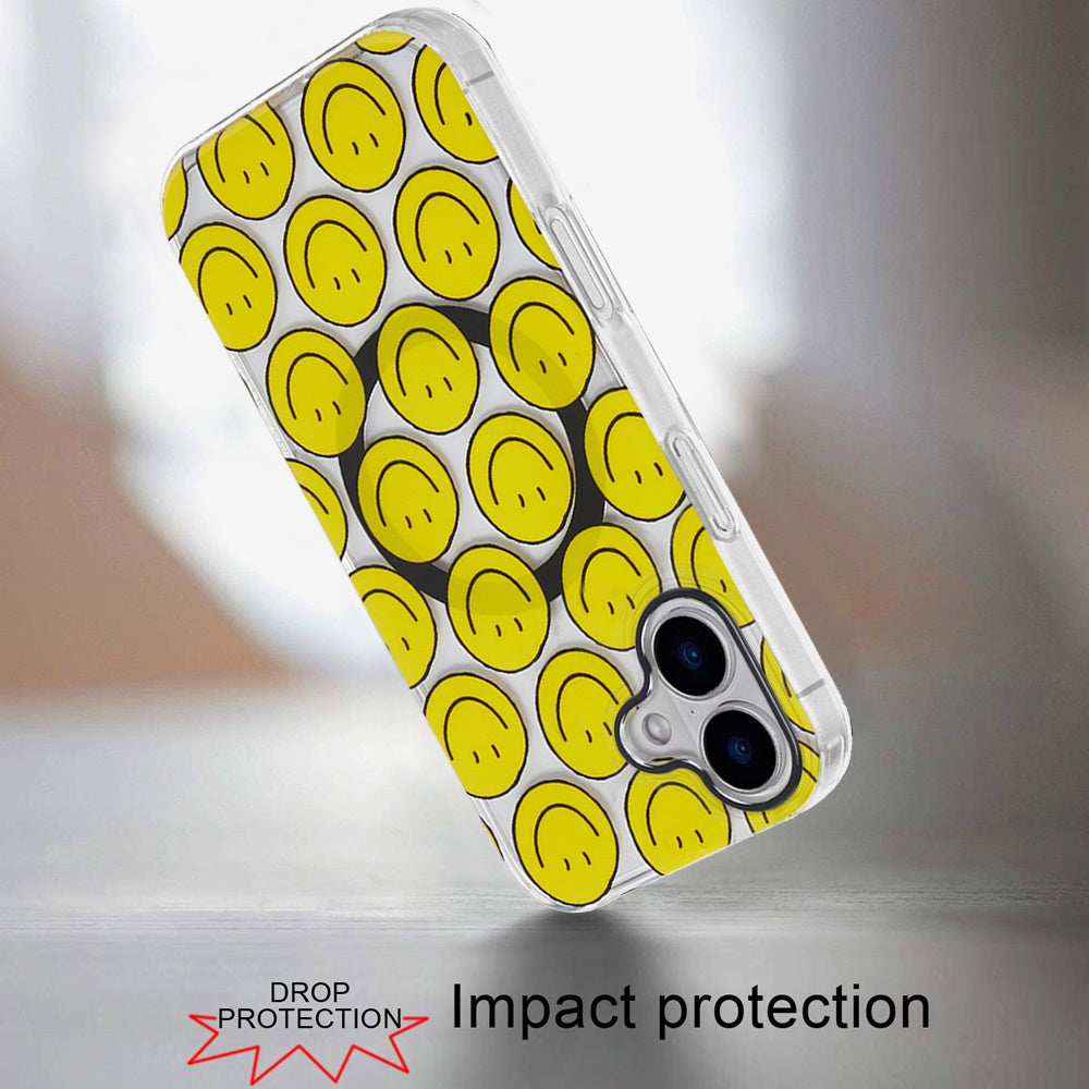 iPhone 17 Magnetic Circle Case – Smiley Faces - iPhone17accs