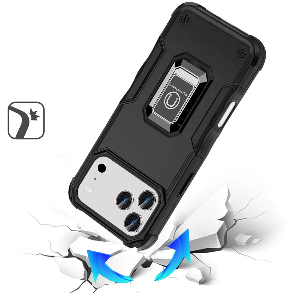 iPhone 17 Pro Max Magnetic Circle Case – Black - iPhone17accs