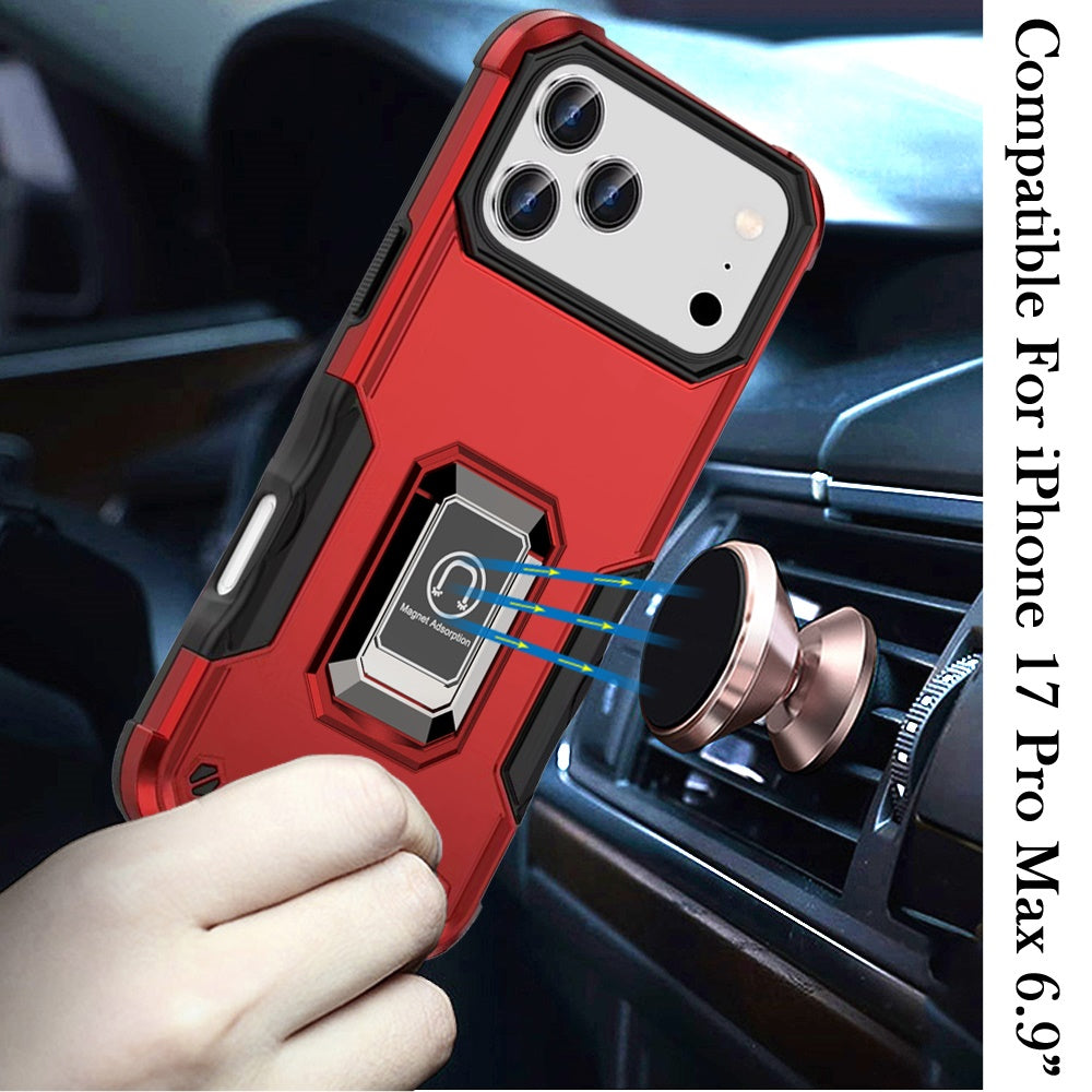 iPhone 17 Pro Max Magnetic Circle Case – Red - iPhone17accs